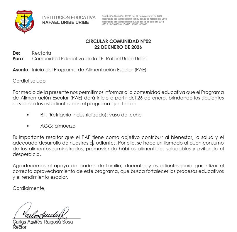 CIRCULAR INFORMATIVA N 2